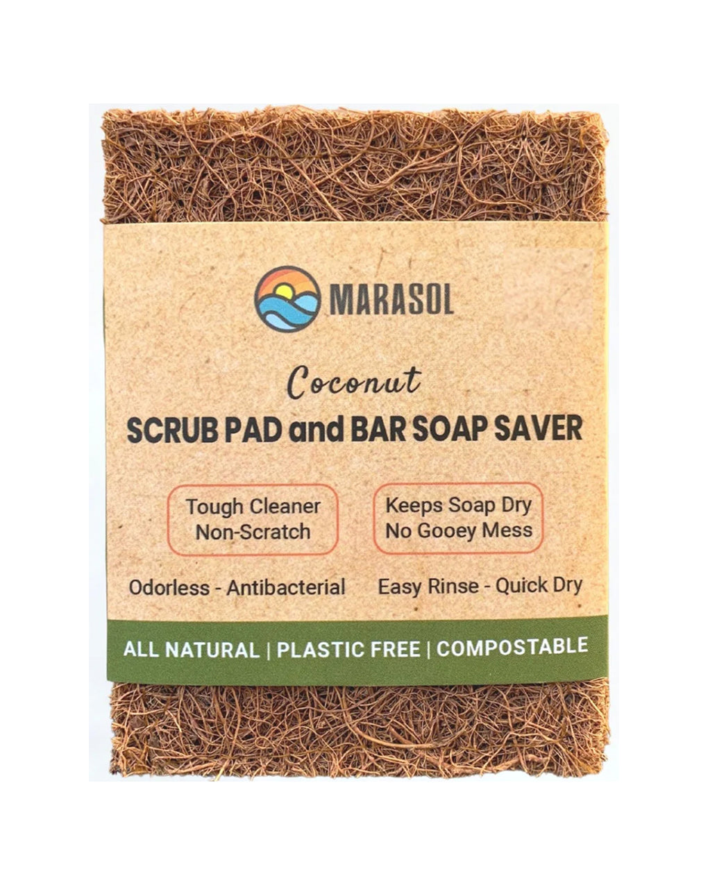 Soap Saver & Scrub Pad - Coconut Fiber -2pk