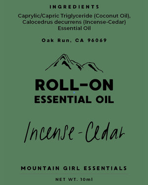Incense-Cedar Essential Oil Pre-diluted Roll-On